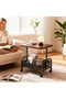 Rolling End Table, Coffee Table with Storage Organizer Cart, Modern Side Desk, Bedside Desk Home Decor for Living Room, Bedroom, Small Spaces - 3