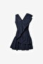 Women's Black Era Poplin Mini Dress - 7