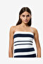 Women's Summer White-Marine Maxime Knit Strapless Midi Dress - 4