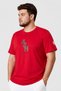 Men Sportswear Fit Short Sleeve Outdoor T-Shirt, Red - 3
