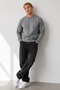 Gray Oversize Cotton Men's Sweatshirt - 5