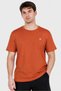 Men Sportswear Fit Short Sleeve Outdoor T-Shirt, Rust Brown