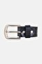 Men Genuine Leather Semi Formal Pin Buckle Belt, Black
