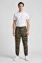 Men Regular Fit Textured Jogger Pants, Dark Olive - 2