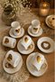 Love Gold Gilded Porcelain Coffee Cup for 6 People