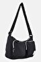 Women Brand Logo Quartz Small Messenger Bag, Black - 3