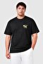 Men Black Graphic Print Relaxed Fit T-Shirt