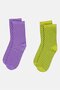 Women 2 Pairs Metallic Ankle Socks, Multicolor - 2