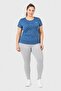 Women Sportswear Fit Short Sleeve Training T-Shirt, Heather Blue - 2
