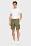 Men Brand Logo Cargo Shorts, Olive - 2