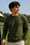 Khaki Embroidered Standard Men's Sweatshirt - 6