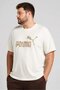 Men Sportswear Fit Short Sleeve Camouflage Outdoor T-Shirt, Beige - 3