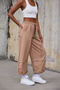 Women's Dirty Stitch Detailed Design Loose Trousers - 3