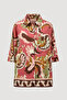 Relaxed Fit Patterned Viscose Shirt - Pink - 5
