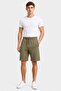 Men Brand Logo Basic Shorts, Olive - 5