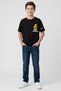 Kids Boy Short Sleeve Graphic Print T-Shirt, Black