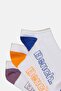 Men 5 Pairs Brand Logo Ankle Socks, White - 2