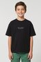 Kids Boy Brand Logo Short Sleeve T-Shirt, Black