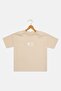 Kids Boy Short Sleeve Brand Logo T-Shirt, Beige - 2