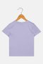 Kids Girl Crew Neck Short Sleeve Graphic Print T-Shirt, Lavender - 3