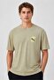 Men Beige Graphic Print Relaxed Fit T-Shirt