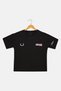 Kids Boy Graphic Print Short Sleeve T-Shirt, Black - 2