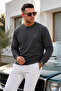 Smoked Plain Sleeve Regular Men's Sweatshirt - 5