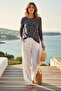 Women's Knitted Long Sleeve Round Neck T-Shirt