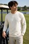 Ecru Embroidered Standard Men's Sweatshirt