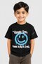 Kids Boy Graphic Print Short Sleeve T-Shirt, Black