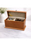 Small camel leather incense burner box, decorated with handmade wicker