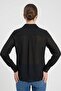 Boss Women Regular Fit Long Sleeve Solid Casual Shirt, Black - 4