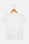 Kids Girl Crew Neck Short Sleeve Graphic Print T-Shirt, White - 3