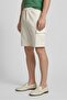 Men Brand Logo Cargo Shorts, Ivory - 3