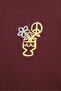 Men Crew Neck Long Sleeve Graphic Print T-Shirt, Dark Maroon - 5