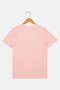 Toddlers Girl Crew Neck Short Sleeve Graphic Print T-Shirt, Peach - 3