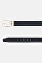 Men Genuine Leather Formal Reversible Belt, Black - 2