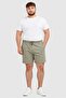 Men Solid Basic Shorts, Sage Green - 2