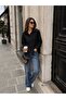 Women's 100% Cotton Waist Cuffed Hidden Button Long Sleeve Classic Oval Skirted Shirt - 2