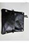 Black Soft Leather Bag with 2 Chain Straps and Chain Detail - 5