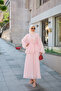 Women's Gold Shepherd Button Detail Lined Suit Pink