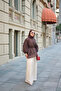 Women's Shepherd Button Detail Double Color Waist Tie Set Brown - 2