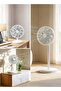 16 Inch Stand Fan, Floor Fan 60W with 3 Mode/Speed, 7 Leaf Blade, 4 Adjustable Height & Tilt - FD13W- White - 7
