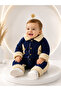 Baby Boy Welsoft Lined Velvet Jumpsuit Buttoned Winter Warm Baby Jumpsuit - 2