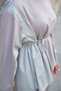 Women's Parachute Detail Waist Tie Set Gray - 5