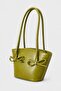 Green Women's Patent Leather Look Bow Detailed Long Strap Shoulder Bag - 2