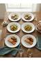 6 Pieces White Melamine Medium Serving Plate 20 cm Shallow Plate Affordable Plate for Daily Use - 3
