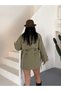 Lined Water-Repellent Fabric Trench Coat - 4
