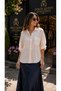 Women's Casual Shirt with Lace Detail and Pockets