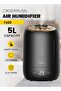 Compact High Mist Humidifier with Double Water Inlet Designed Mist Maker Timing Function Constant Humidity for Home and Office Black